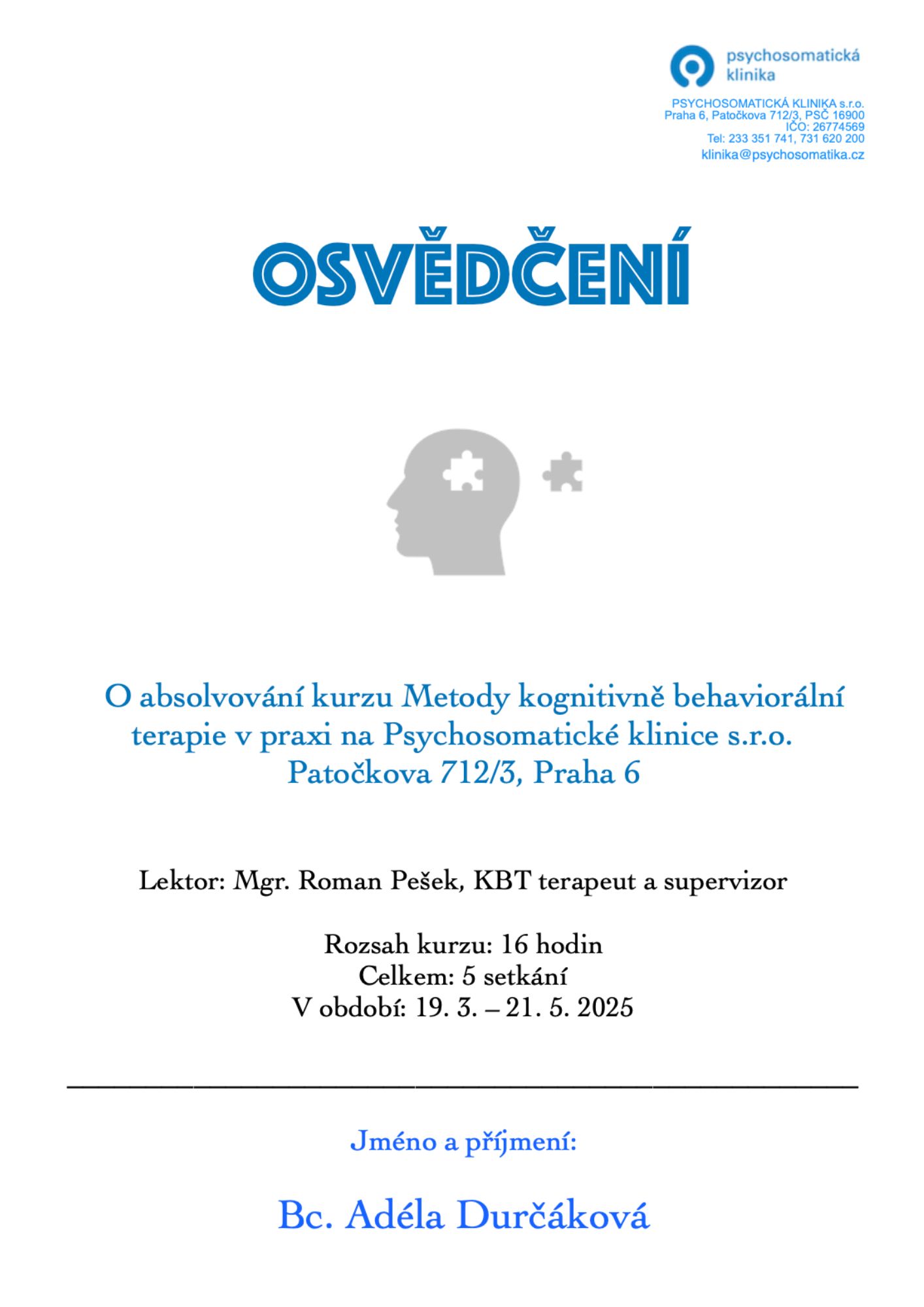 KBT osvědčení